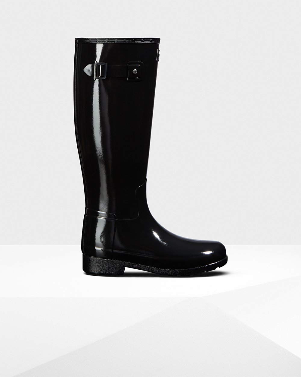 Hunter Mujer Original Refined Gloss - Botas de Lluvia Negras - 796-TIEMBJ